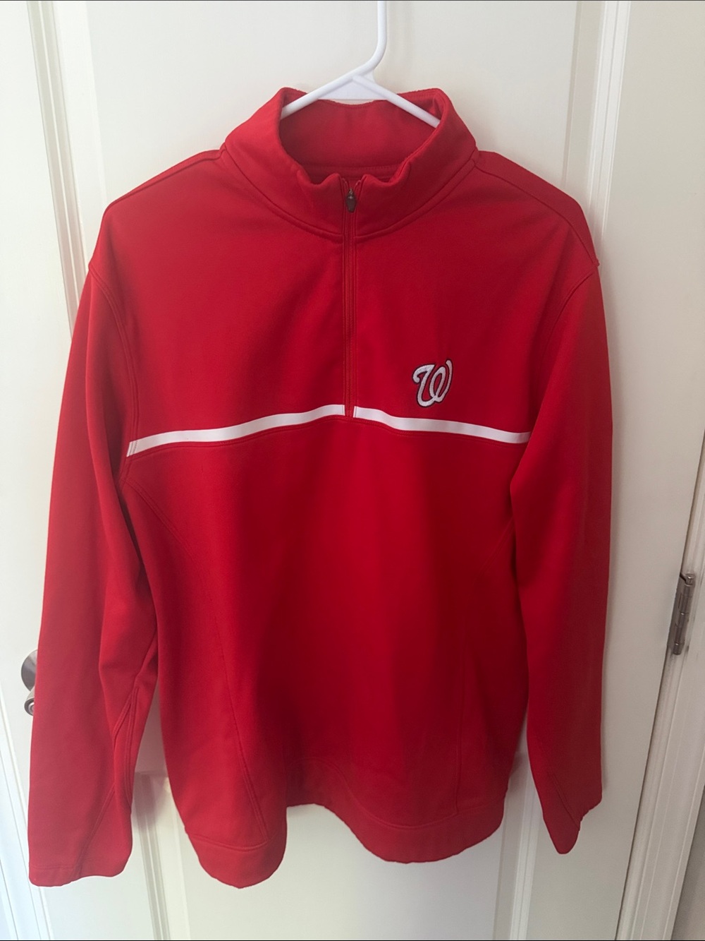 Nike Golf Red Washington Nationals Quarter-Zip Pullover